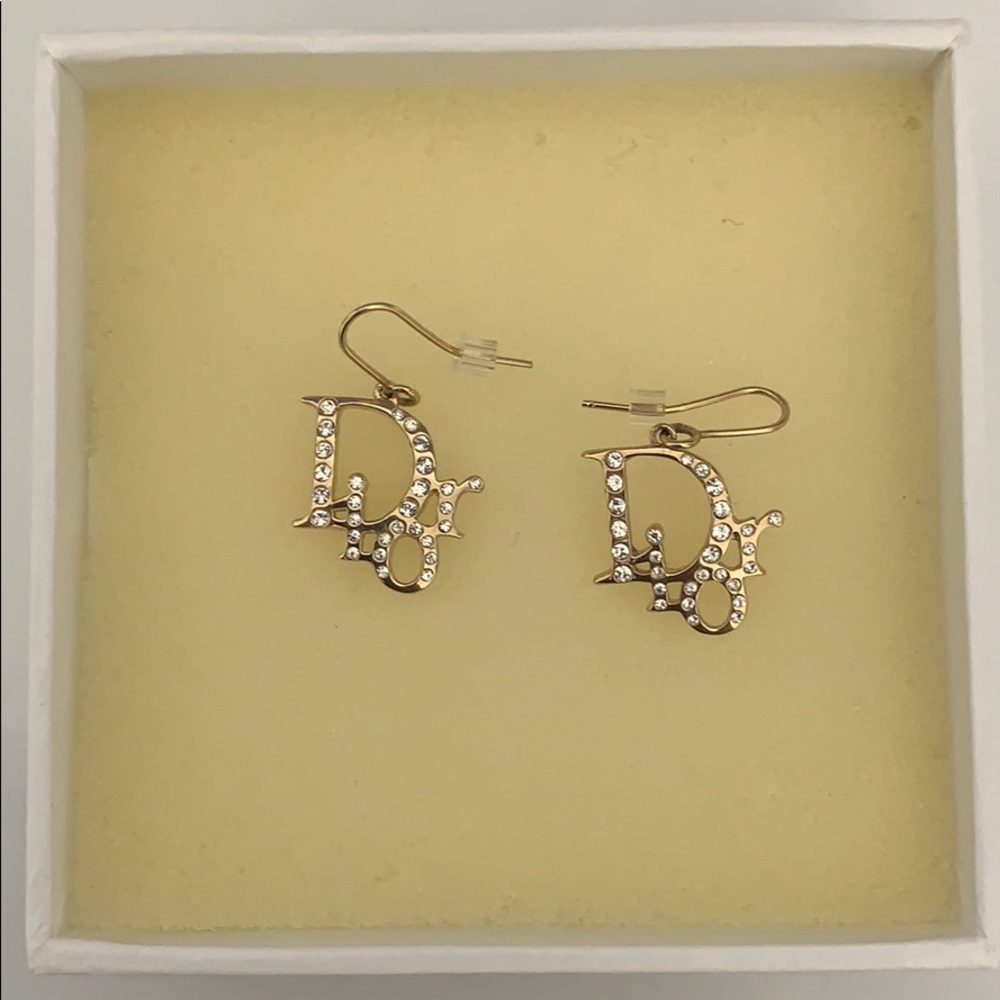 Christian Dior Gold Earrings